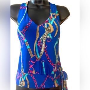 🧩 Royal Blue Halter Top Size Small